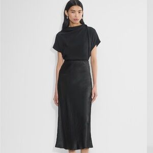 Babaton Slip Satin Midi Skirt